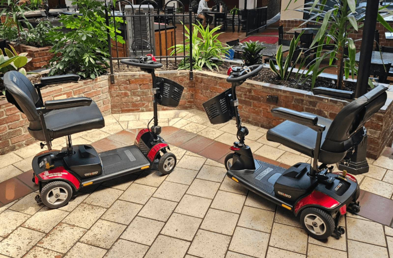 Mobility scooters at Country Club Plaza in Kansas City